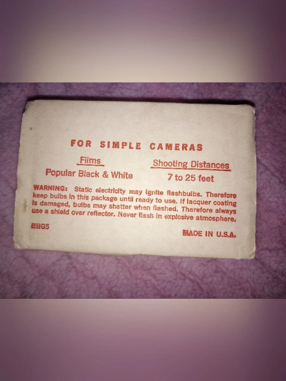 Vintage GE Flashbulbs #5 made by General Electric 10 Bulbs